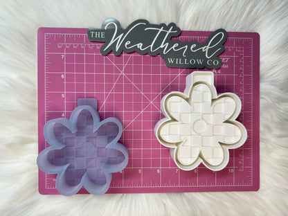 Checkered Daisy - Silicone Freshie Mold