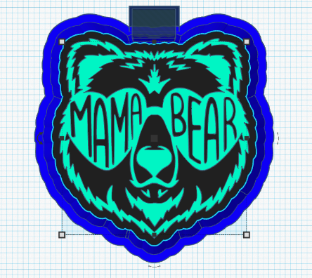 Mama Bear (bear head) - Silicone Freshie Mold