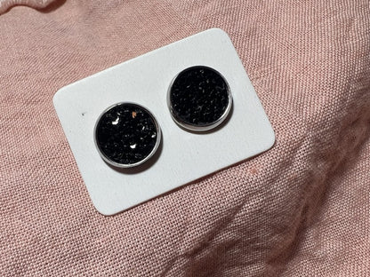 Black Stud Earrings