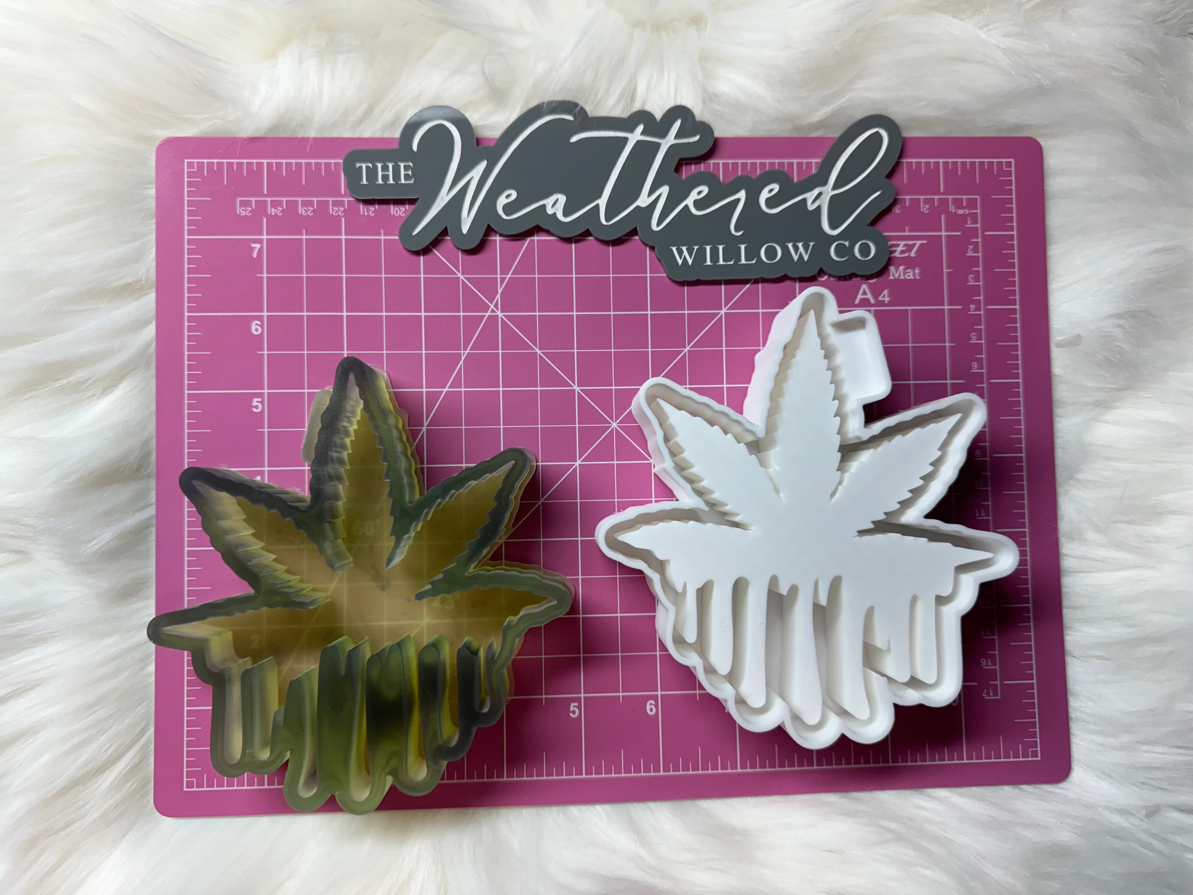 Drippy Marijuana Leaf - Silicone Freshie Mold – The Weathered Willow Co