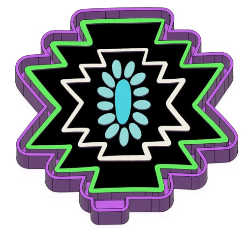 Aztec with gem - Silicone Freshie Mold