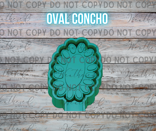 Oval Concho - Silicone Freshie Mold