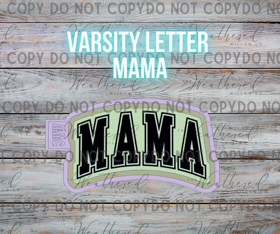 Varsity letter Mama - Silicone Freshie Mold