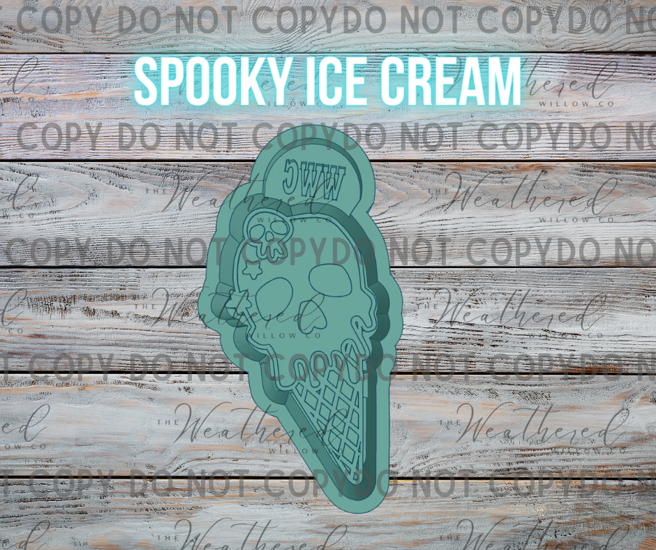 Spooky Ice Cream - Silicone Freshie Mold