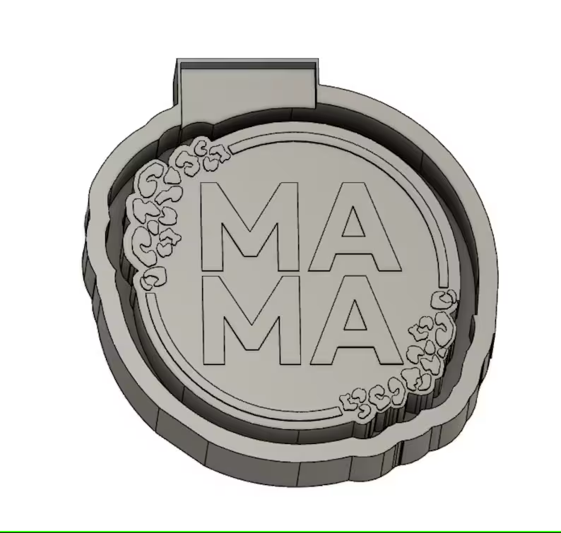 MAMA Circle with Cheetah - Silicone Freshie Mold