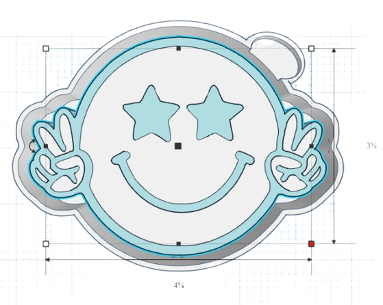 Peace Smiley- Silicone Freshie Mold