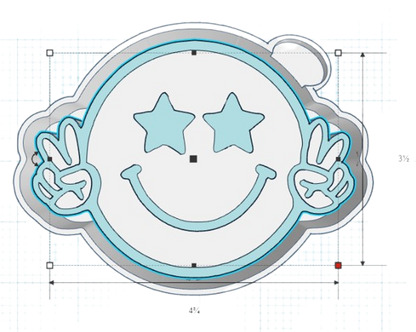 Peace Smiley- Silicone Freshie Mold