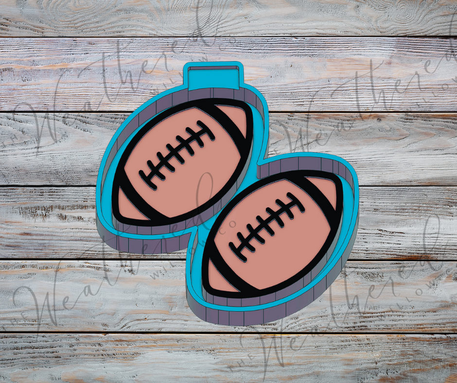 Vent Set; Footballs - Silicone Freshie Mold