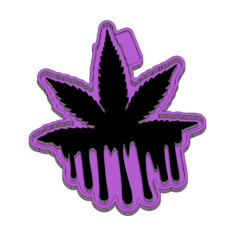 Drippy Marijuana Leaf - Silicone Freshie Mold