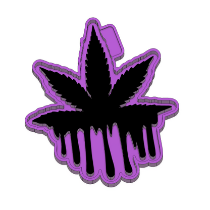 Drippy Marijuana Leaf - Silicone Freshie Mold