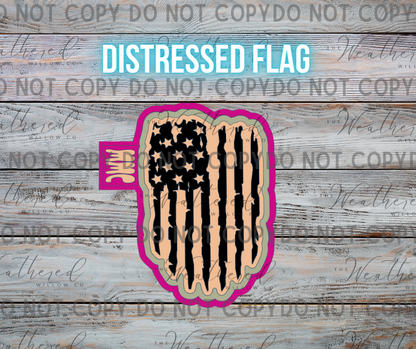 Distressed Flag - Silicone Freshie Mold