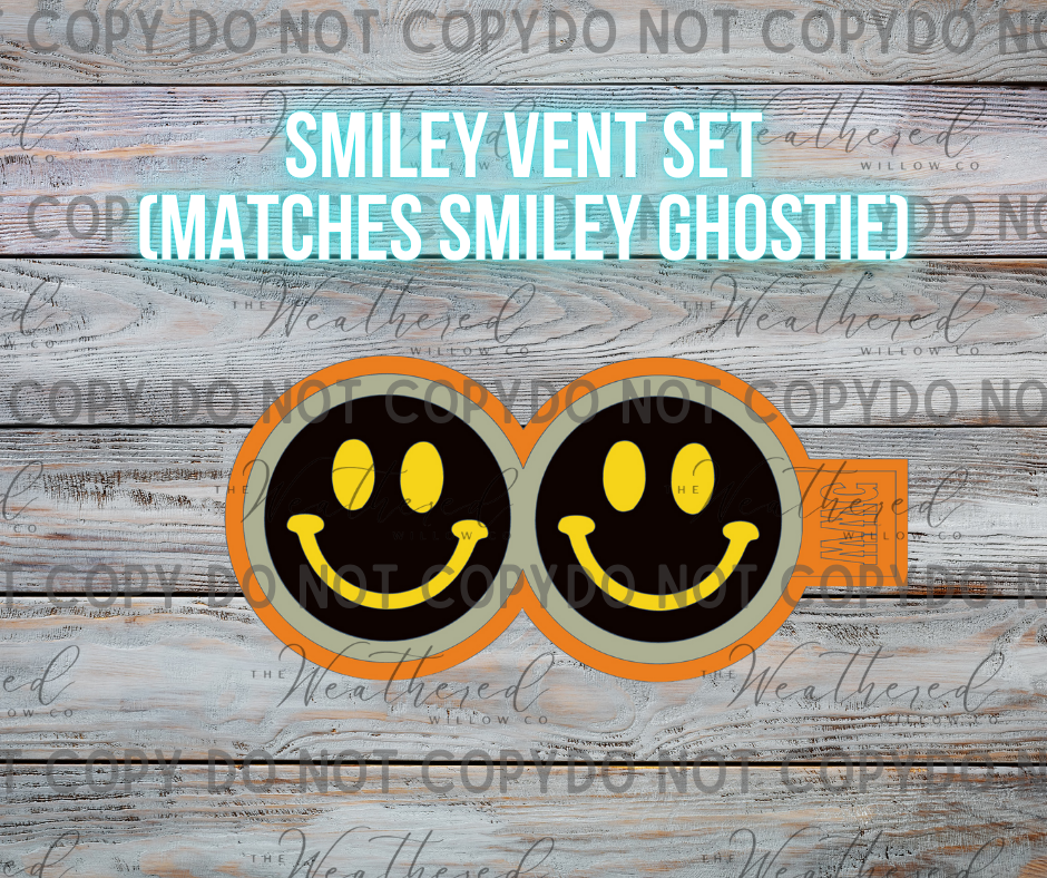 VENT SET; Smiley - Silicone Freshie Mold