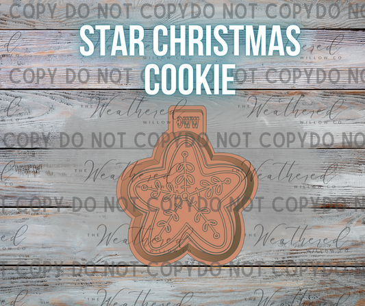 Star Christmas Cookie - Silicone Freshie Mold